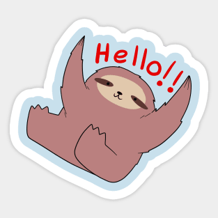 Hello!! Sloth Sticker